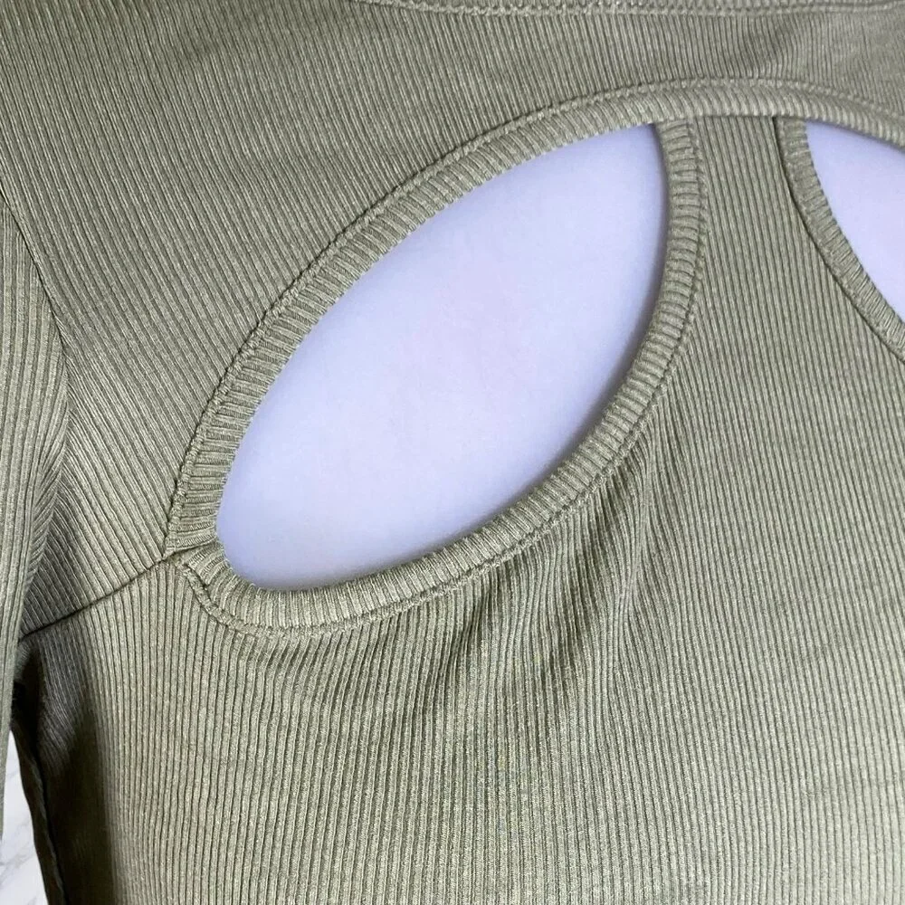 H:ours Alyson Cut Out Top - Green